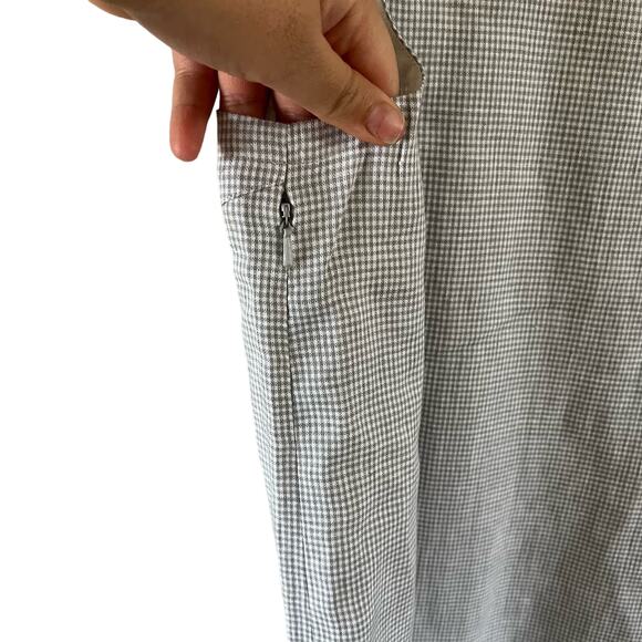 Garnet Hill Plus 100% Linen Grey Gingham Plaid Tank Maxi Dress Sz 18 Cottagecore - Picture 6 of 10